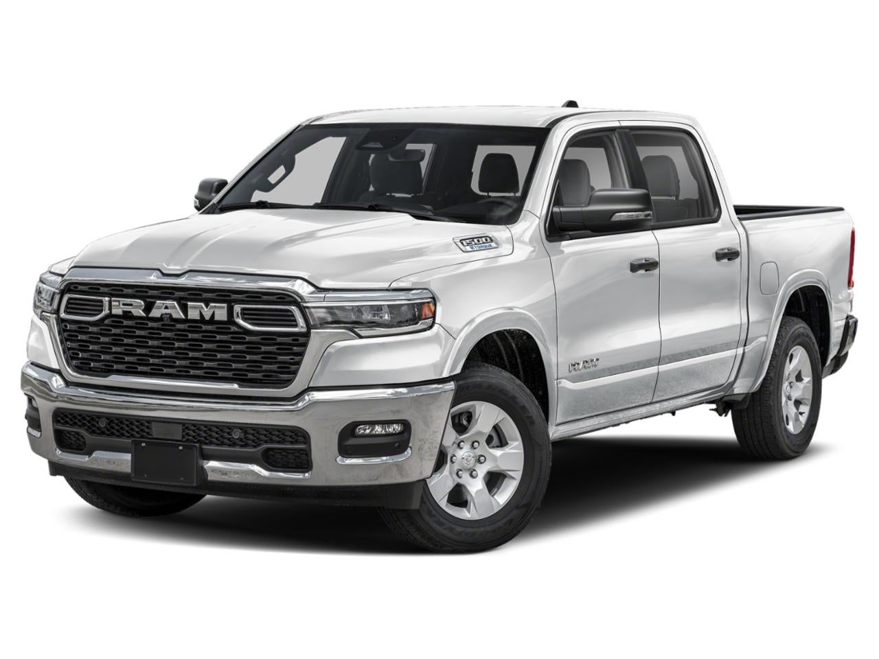 2025 RAM 1500 Big Horn 4x4 Crew Cab 5'7" Box in Bright White Clearcoat — front three-quarter view