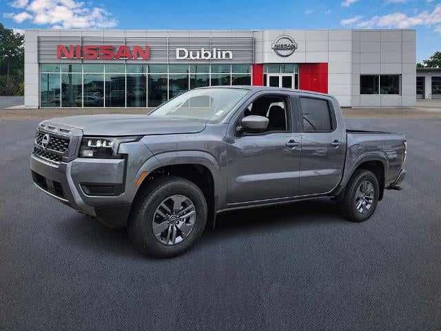 2026 Nissan Frontier Crew Cab SV in Gun Metallic — front three-quarter view