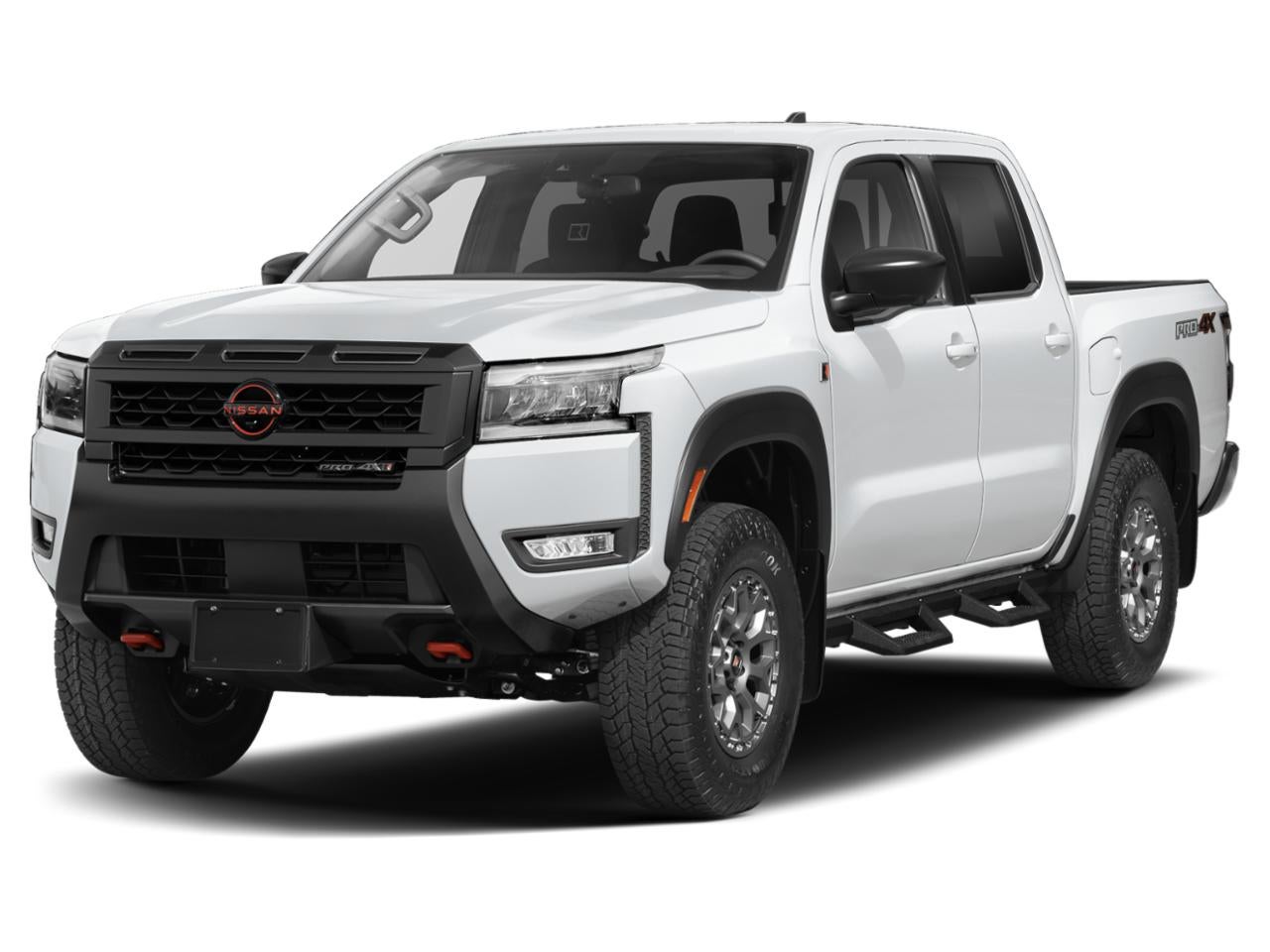 2026 Nissan Frontier Crew Cab PRO-4X R by Roush in Glacier White — front three-quarter view