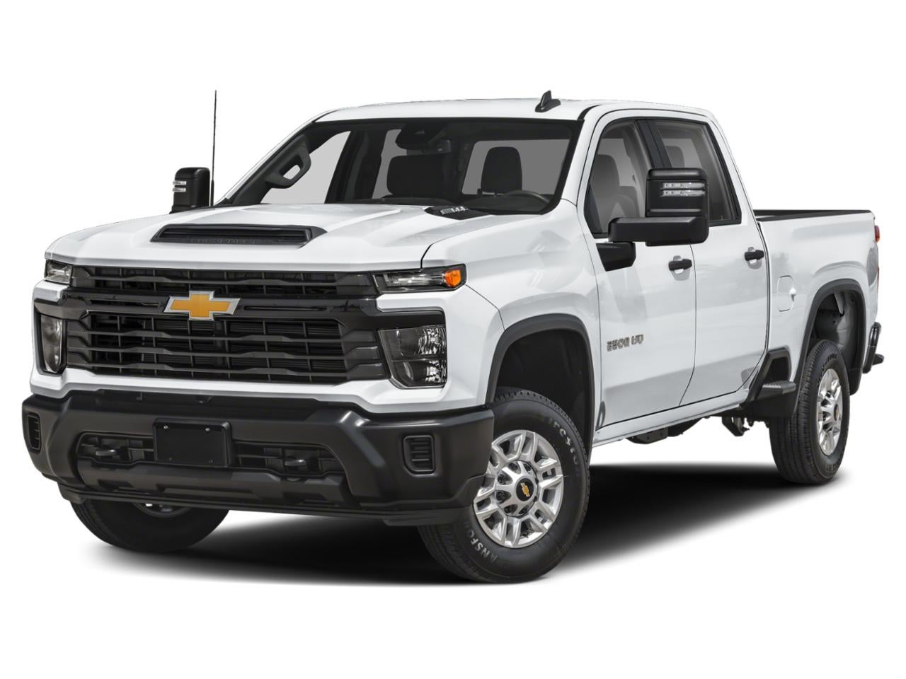 2024 Chevrolet Silverado 2500 HD Crew Cab Standard Box 4-Wheel Drive Work Truck in Summit White — front three-quarter view