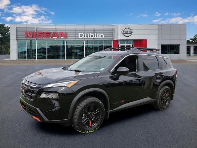 2026 Nissan Rogue Rock Creek in Super Black — front three-quarter view