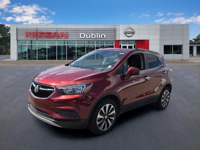 2022 Buick Encore Preferred AWD in Cinnabar Metallic — front three-quarter view